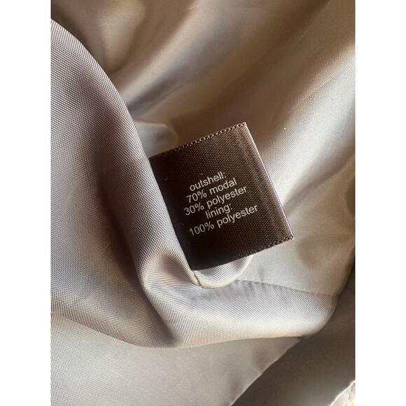 Taupe Ruched Sleeve Blazer – The Limited Chic Neutral Layer Large - Picture 2 of 4